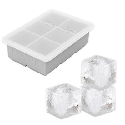Tovolo&reg; King Cube Ice Tray with Lid in Oyster Gray