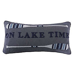 Reese "On Lake Time" Oblong Throw Pillow