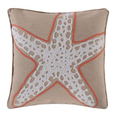 Coastal Living&reg; Nikoleta Starfish Square Throw Pillow in Natural