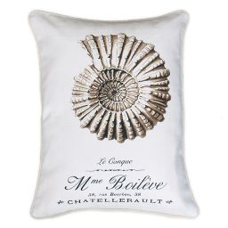 Thro Le Conque Oblong Throw Pillow in Natural