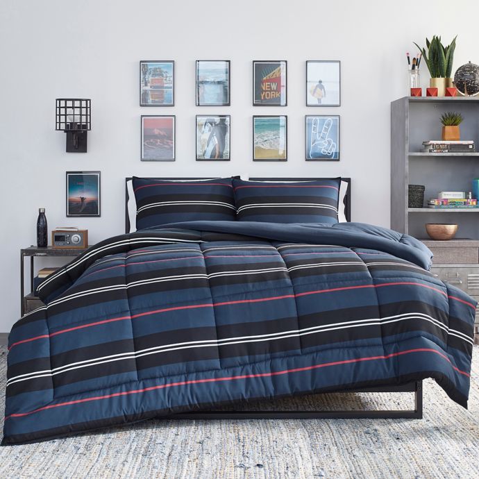 Nautica® Talmage Comforter Set in Navy | Bed Bath and Beyond Canada