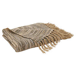 Saro Lifestyle Chindi Throw Blanket in Natural