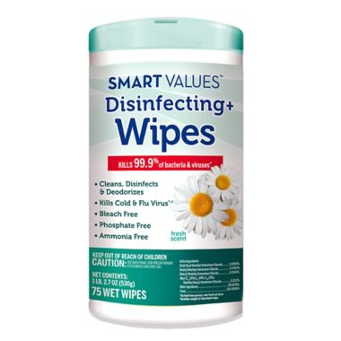 Smart Values&trade; 75-Count Disinfecting Wipes in Fresh Scent. View a larger version of this product image.