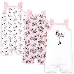 Hudson Baby® 3-Pack Flamingo Rompers in Pink