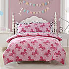 Alternate image 0 for Kute Kids Shimmering Glitter Unicorn 3-Piece Full Comforter Set in Pink