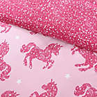 Alternate image 5 for Kute Kids Shimmering Glitter Unicorn 3-Piece Full Comforter Set in Pink