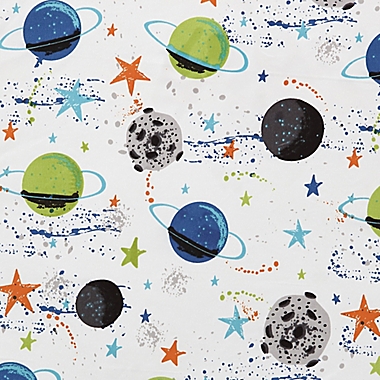 Kute Kids Far Out Galaxy Twin Sheet Set in White/Multi. View a larger version of this product image.