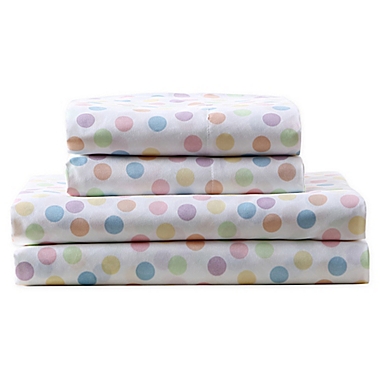 Kute Kids Polka Fun Dot Printed Queen Sheet Set. View a larger version of this product image.