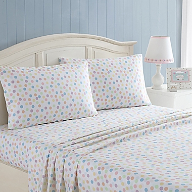 Kute Kids Polka Fun Dot Printed Queen Sheet Set. View a larger version of this product image.