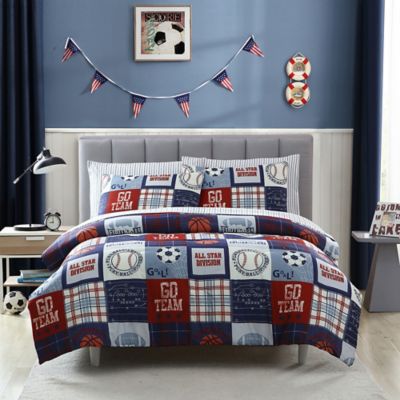 Boys Hobby Sports Bedding Set Details about    Duvet Cover Set Twin Size 