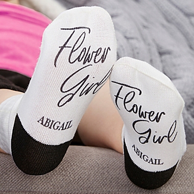 Classic Elegance Personalized Flower Girl Toddler Socks. View a larger version of this product image.