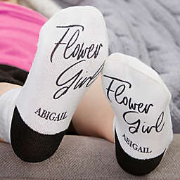Classic Elegance Personalized Flower Girl Toddler Socks