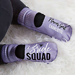 Bride Squad Personalized Bridal Party Toddler Socks