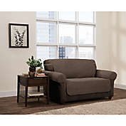 Zenna Home Smart Fit Reversible 3-Piece Faux Suede Loveseat Cover