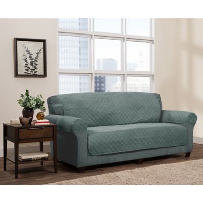 Zenna Home Smart Fit Reversible 3-Piece Faux Suede Sofa Cover
