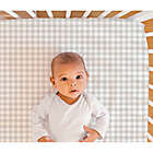 Alternate image 2 for The Peanutshell&trade; Farm Check Fitted Crib Sheets in Grey (2-Pack)