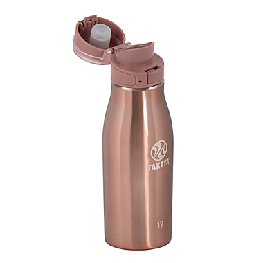 Takeya&reg; Actives Stainless Steel 17 oz. Travel Mug in Rose Gold. View a larger version of this product image.