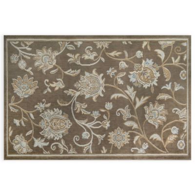 Home Dynamix Westwood Floral Washable Accent Rug in Taupe | Bed Bath ...