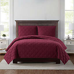 Truly Soft® 3D Puff 2-Piece Twin XL Quilt Set in Burgundy