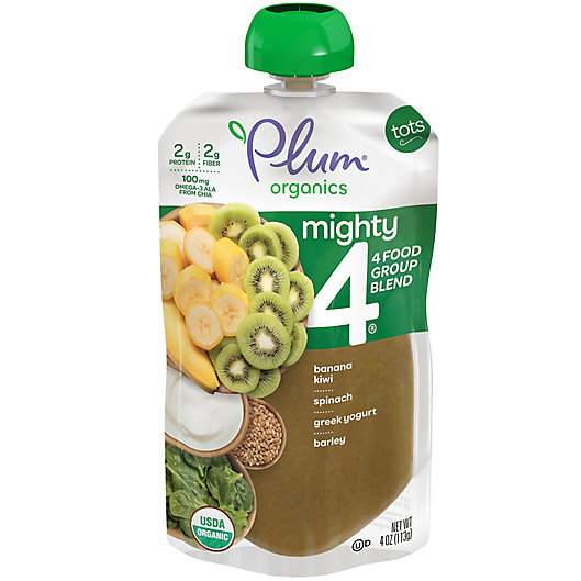 Alternate image 1 for Plum Organics™ Tots 4 oz. Mighty 4™ Blend with Spinach, Kiwi, Barley and Greek Yogurt