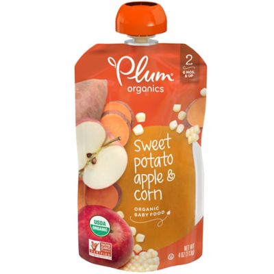 Plum Organics Second Blends Sweet Potato, Corn And Apple Baby Food Pouch