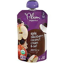 Plum Organics™ Second Blends 3.5 oz. Apple, Blackberry, Coconut Cream & Oat Pouch