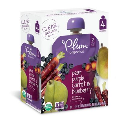 Plum Organics&reg; 4-Pack Blueberry Pear Purple Carot 4 oz.Baby Food
