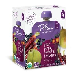 Plum Organics® 4-Pack Blueberry Pear Purple Carot 4 oz.Baby Food