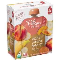 Plum Organics® 4-Pack Plum Peach Banana Apricot 4 oz.Baby Food