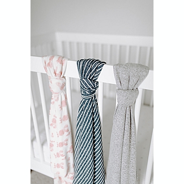 aden + anais&reg; Snuggle Knit Swaddle Blanket in Heater Grey. View a larger version of this product image.