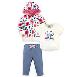 Little Treasure Size 5T 3-Piece Floral Hoodie, T-Shirt, and Pant Set