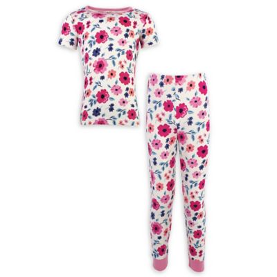 Touched by Nature 2-Piece Floral Organic Cotton Pajama Set in Pink