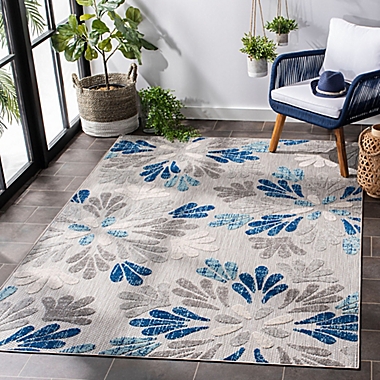 Safavieh Cabana Bay 5&#39;3 x 7&#39;6 Indoor/Outdoor Area Rug in Grey/Blue. View a larger version of this product image.