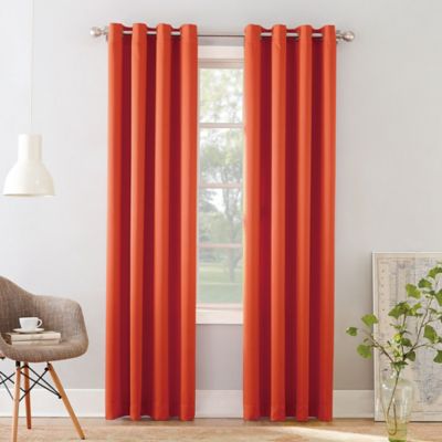 Sun Zero&reg; Bella 63-Inch Grommet Window Curtain Panel in Tangerine (Single)