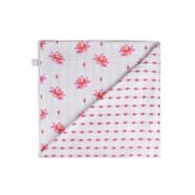 Malabar Baby Organic Cotton Reversible Muslin Snuggle Blanket in Lotus