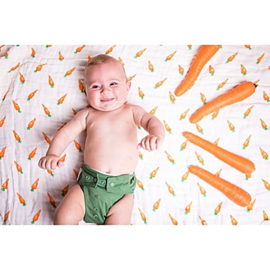 Malabar Baby GOTS Certified Organic Cotton Blanket in Carrot. View a larger version of this product image.
