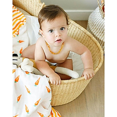 Malabar Baby GOTS Certified Organic Cotton Blanket in Carrot. View a larger version of this product image.