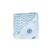 Malabar baby Elephant Organic Cotton Blanket in Blue/White