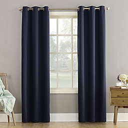 Sun Zero® Bella 63-Inch Grommet Curtain Panel in Navy (Single)