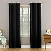Sun Zero&reg; Bella 95-Inch Grommet Curtain Panel in Black (Single)