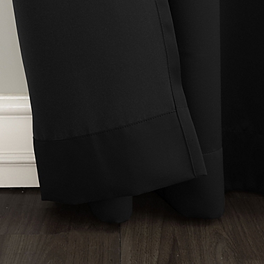 Sun Zero&reg; Bella 95-Inch Grommet Curtain Panel in Black (Single). View a larger version of this product image.
