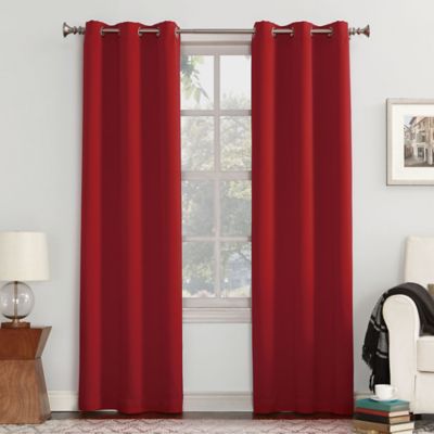 Sun Zero&reg; Mariah 95-Inch Grommet Curtain Panel in Red (Single)