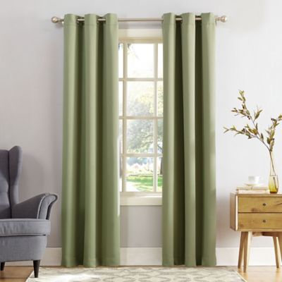 1PC THERMAL Window Treatment Curtain Grommet Blackout 63" 84"95"108" LIME GREEN 