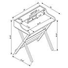 Alternate image 2 for Jackson 1-Drawer Folding Desk in Walnut