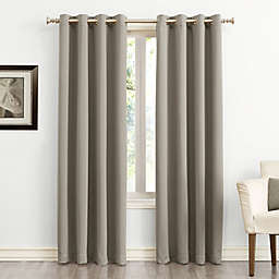 Sun Zero® Saxon 95-Inch Grommet Curtain Panel in Stone (Single)