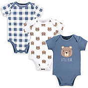 Hudson Baby&reg; 3-Pack Little Bear Bodysuits