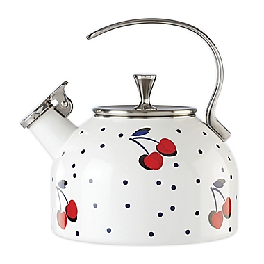kate spade new york Vintage Cherry Dot 2.5 qt. Tea Kettle in White/Red. View a larger version of this product image.