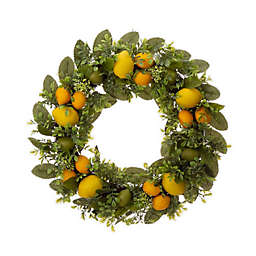 Glitzhome 22-Inch Artificial Citrus Greenery Wreath