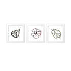 Alternate image 0 for goumi&reg; Organic Cotton 3-Piece Abstract Floral Framed Wall Art Set in White