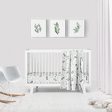 goumi&reg; Organic Cotton 3-Piece Botanical Framed Wall Art Set in White. View a larger version of this product image.